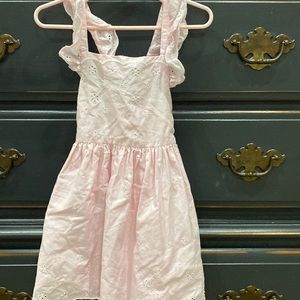 Cat & jack criss cross back sundress lined, with eyelet detail.